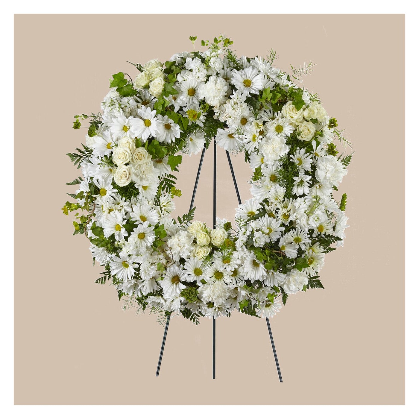Faithful Wishes Wreath flower arrangement
