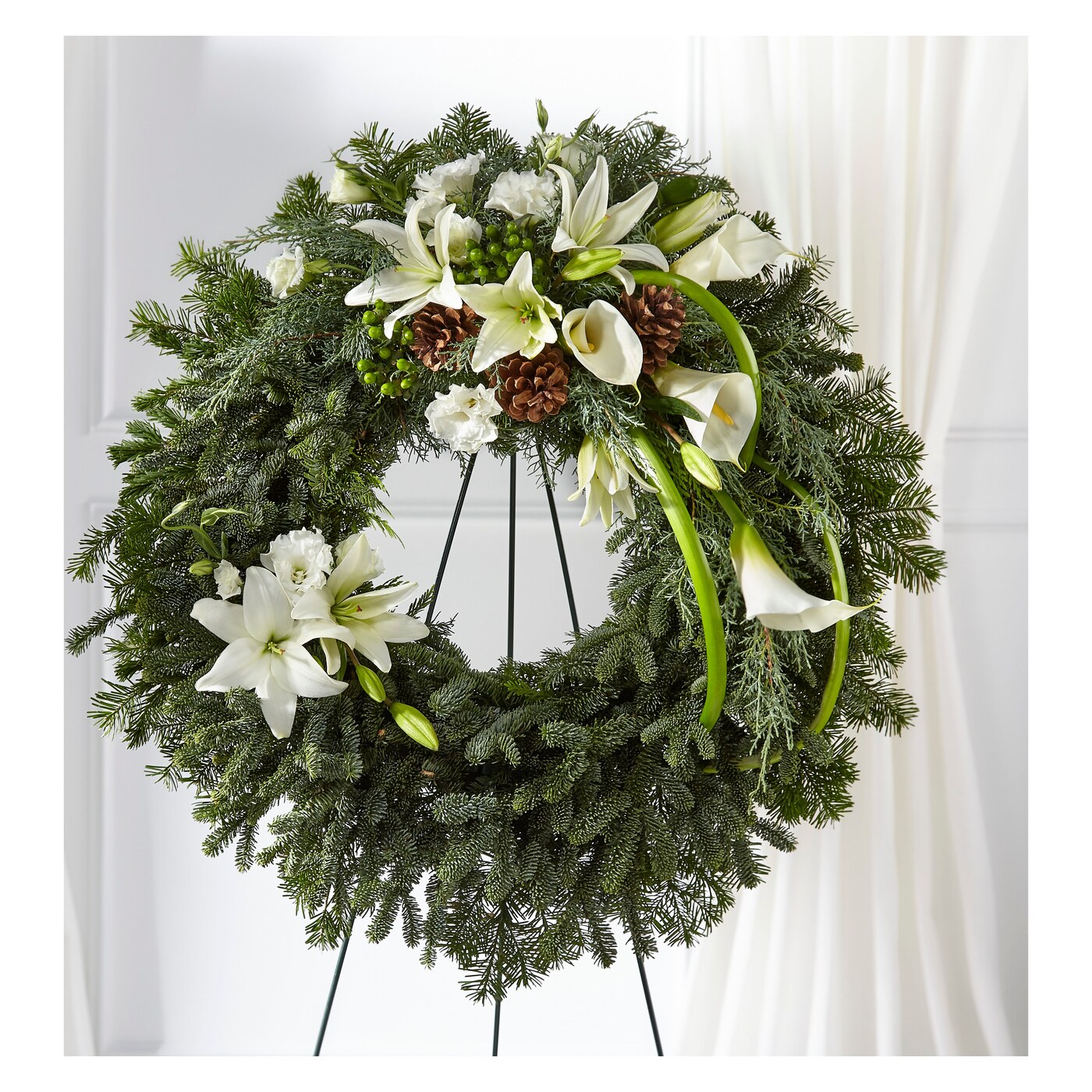 Greens of Hope Wreath flower arrangement