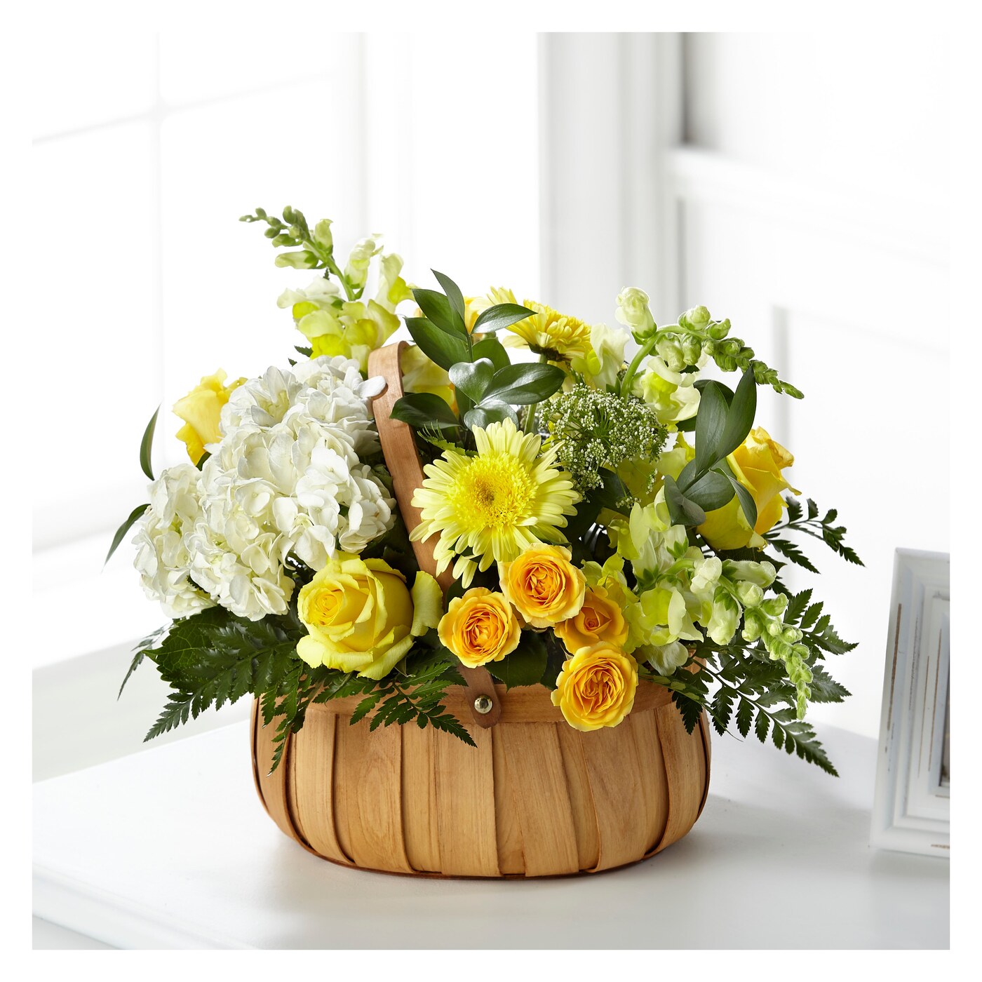 Rustic Remembrance Basket flower arrangement